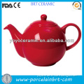 porcelain colour glaze red tea pot cup